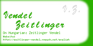 vendel zeitlinger business card